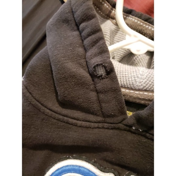 St Paul Saints Medium Black Heavyweight Hooded Pull Over Sweatshirt - Picture 3 of 6